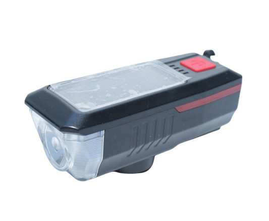 Фонарь для велосипеда с солнечной батареей и клаксоном LY-17